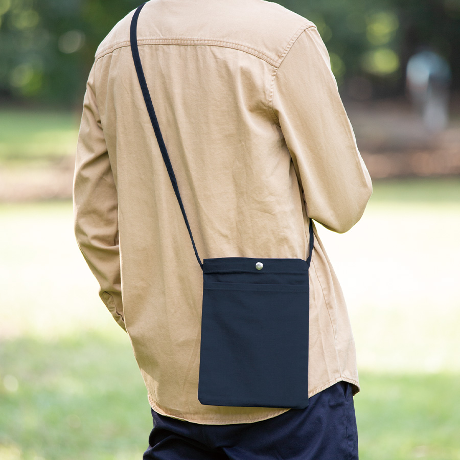 キャンバスフロントポケットサコッシュ