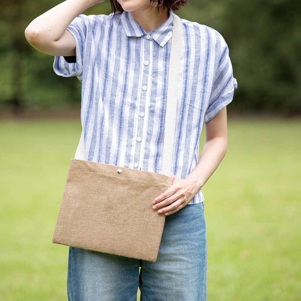 ジュートサコッシュ ナチュラルベージュ