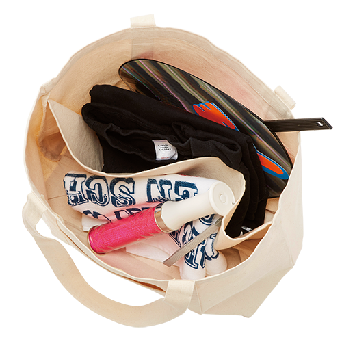 キャンバスビッグトート　仕切りポケット付　ナチュラル