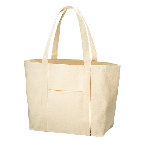キャンバスビッグトート　仕切りポケット付　ナチュラル