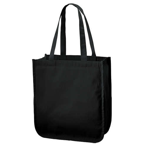 キャンバスホリデースクエアトート　仕切りポケット付　　ナイトブラック