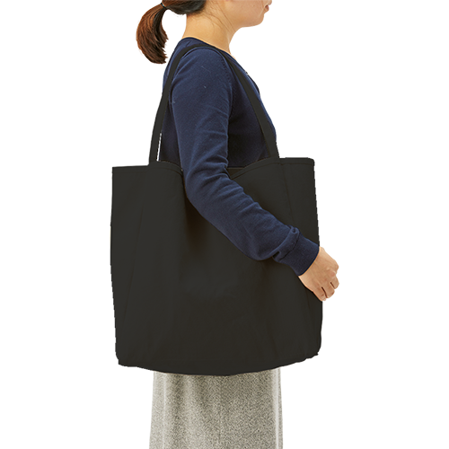 【アウトレット】キャンバスリバーシブルトート　ナイトブラック