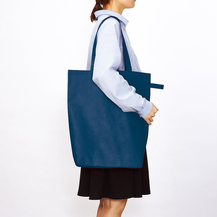 不織布ポケッタブルマチ付トート