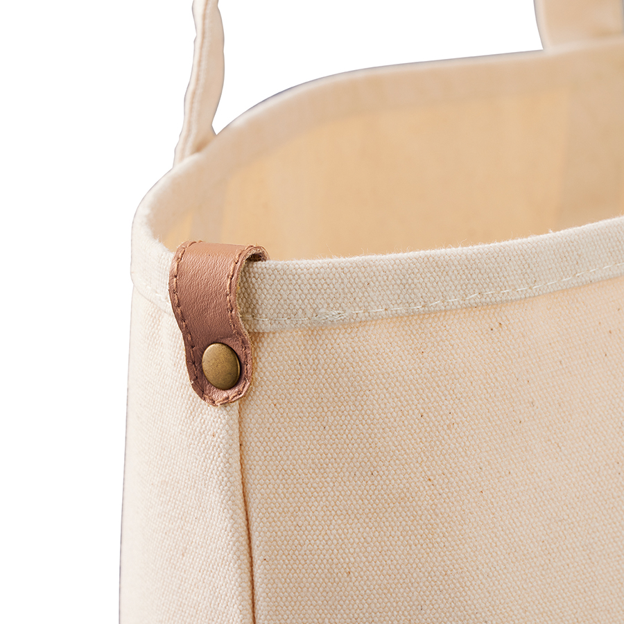 【アウトレット】厚手キャンバスレザーポケットトート　ナチュラル