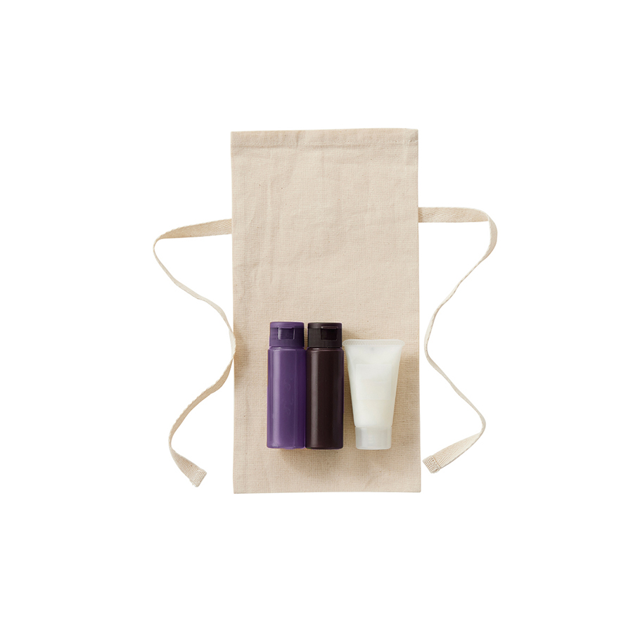 厚手コットンラッピング巾着（S）ナチュラル