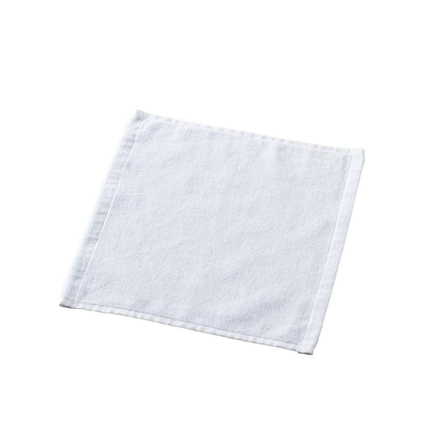 プリントしやすいコットンシャーリングハンドタオル　ホワイト