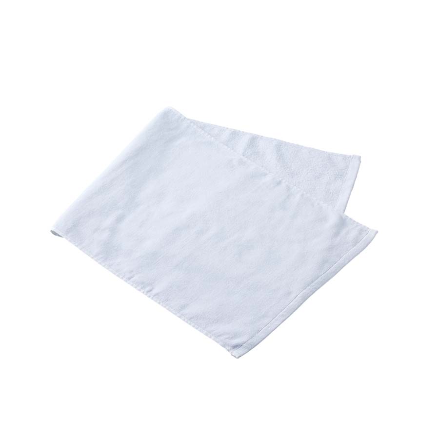 プリントしやすいコットンシャーリングフェイスタオル　ホワイト