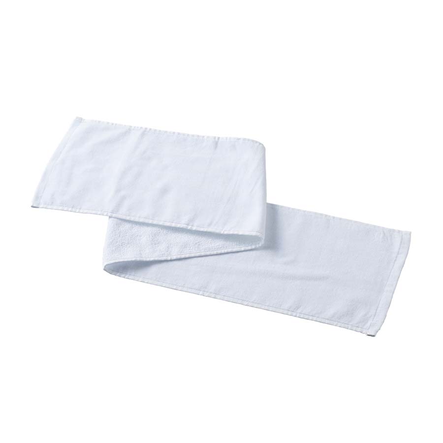 プリントしやすいコットンシャーリングマフラータオル　ホワイト