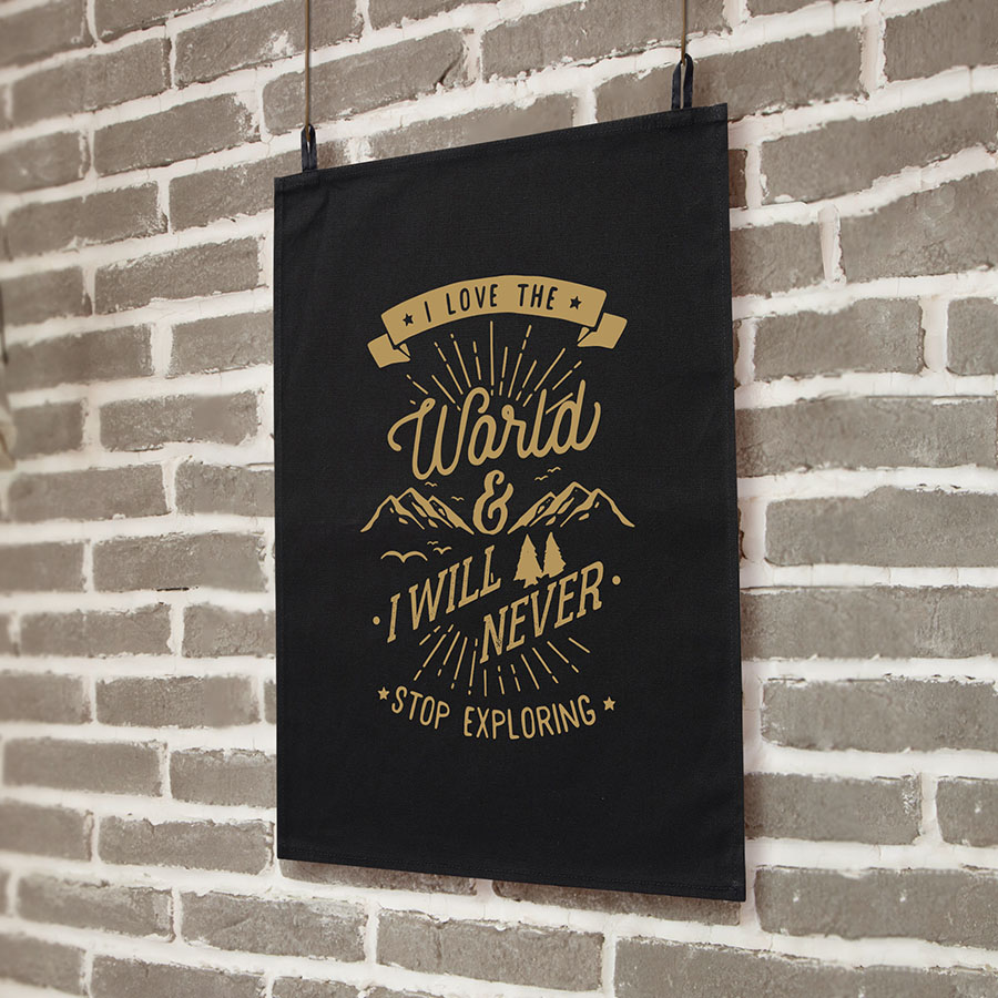 【アウトレット】ファブリックポスター　ナイトブラック