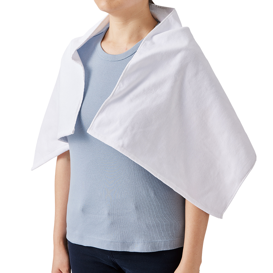 【アウトレット】プリントしやすいコットンシャーリングスポーツタオル　ホワイト