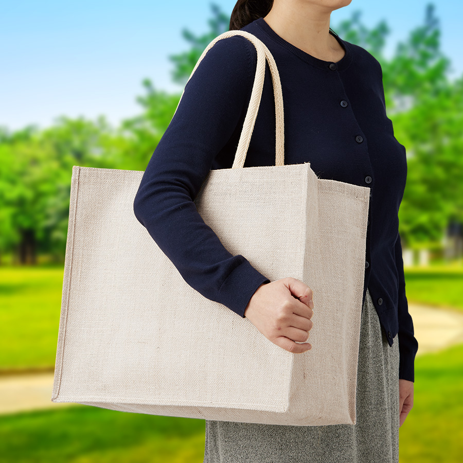 ジュートスクエアトート（LL）