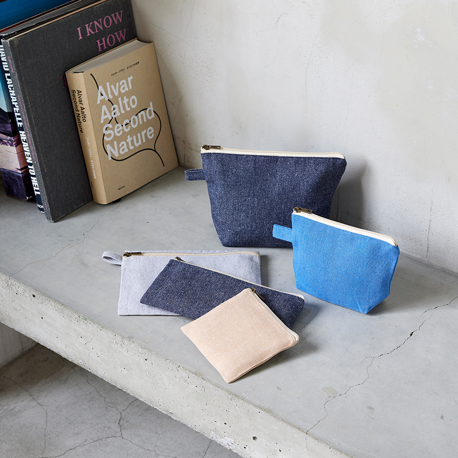 【アウトレット】シャンブリックキャンバスデイリーポーチ（M）