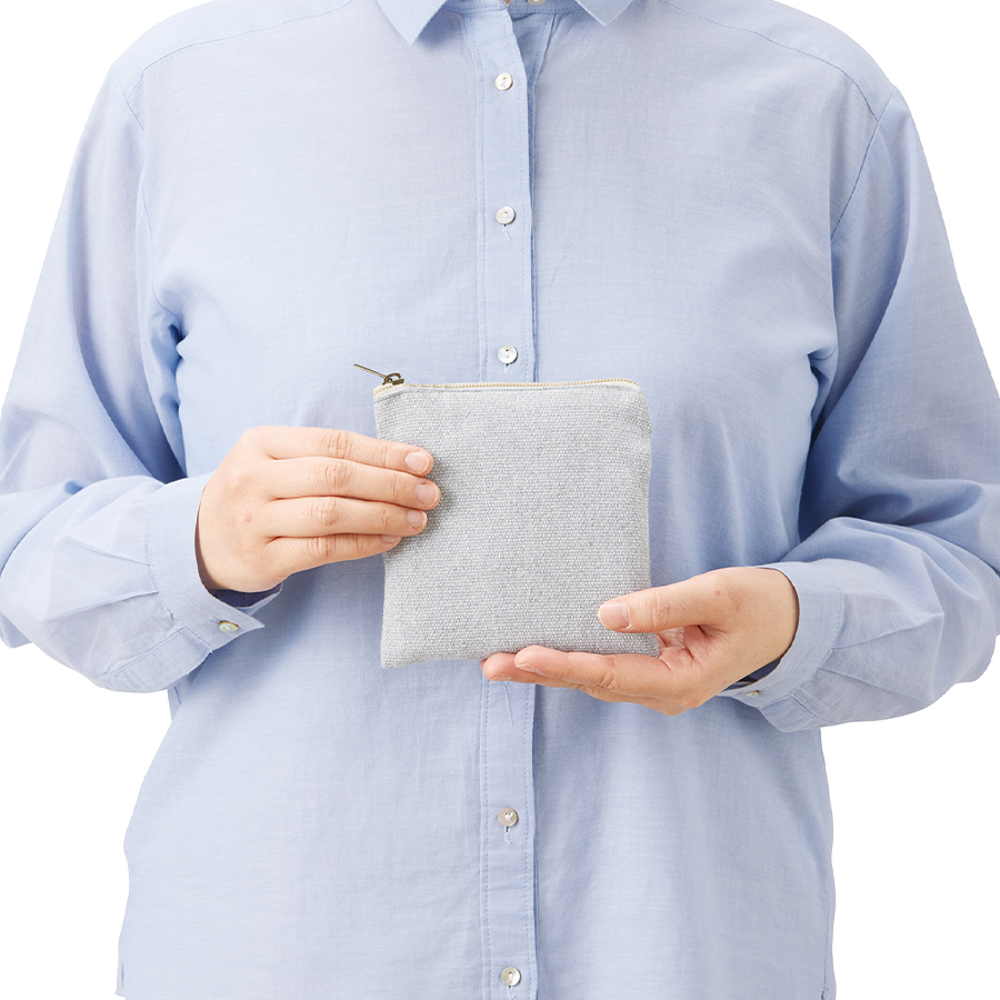 【アウトレット】シャンブリックキャンバスフラットポーチ（SS）