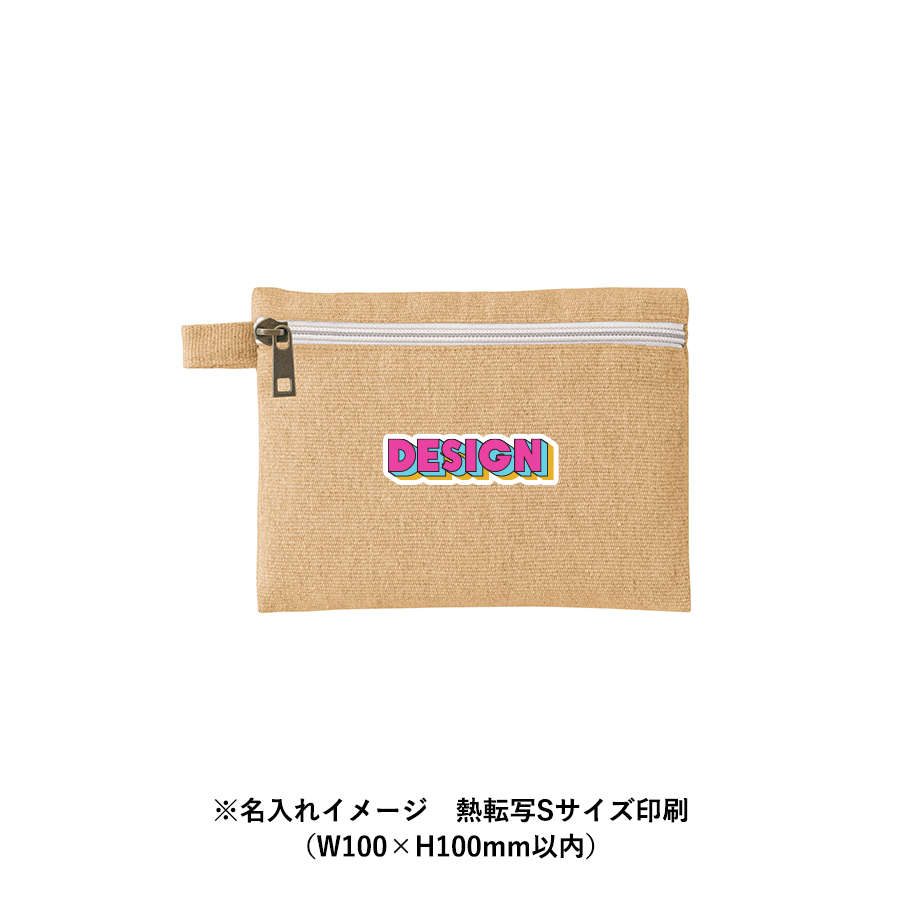 【アウトレット】シャンブリックキャンバスフラットポーチ（S）