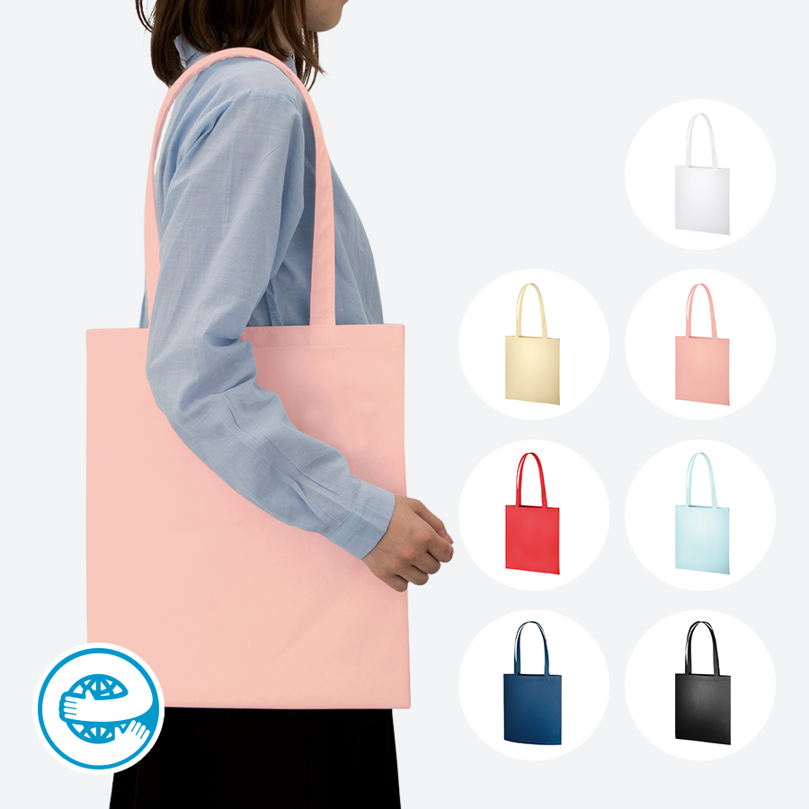 再生不織布フラットショルダートート（カラー：7色）