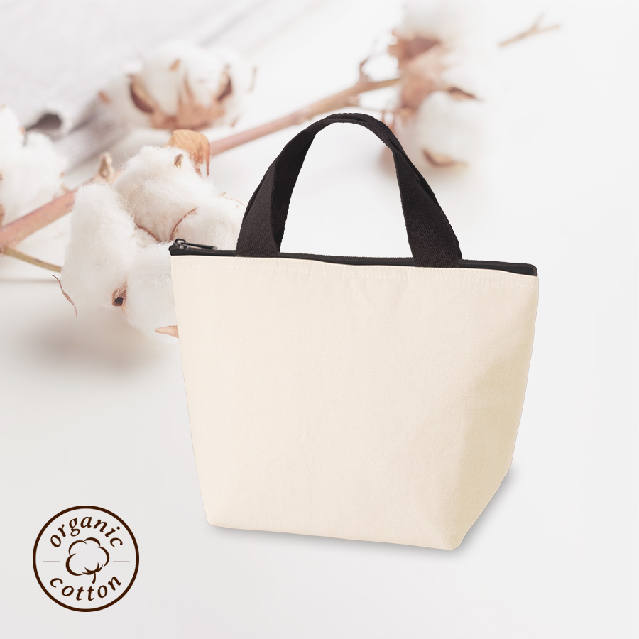 オーガニックコットンバイカラー保冷トート（サイズ：S、M カラー：2色）