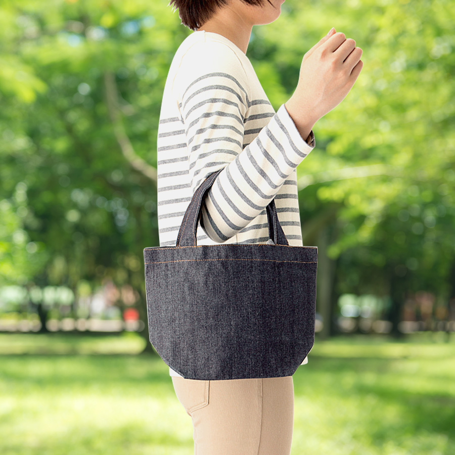 【シルク印刷必須商品】デニムライクトート（Ｓ）