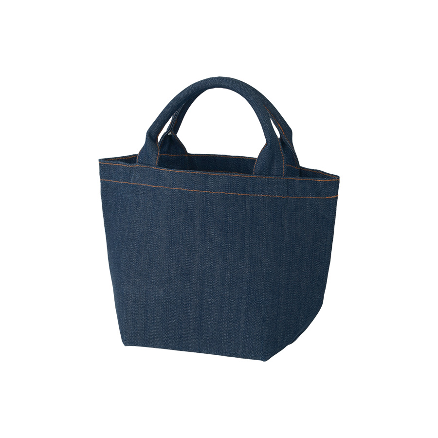 【シルク印刷必須商品】デニムライクパイプハンドルトート（Ｓ）