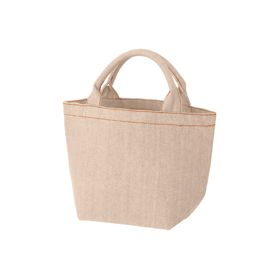 【シルク印刷必須商品】デニムライクパイプハンドルトート（Ｓ）
