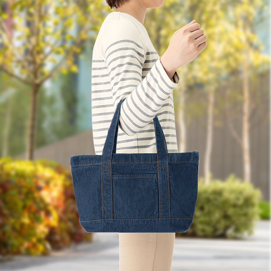 【シルク印刷必須商品】デニムライクライントート（Ｓ）