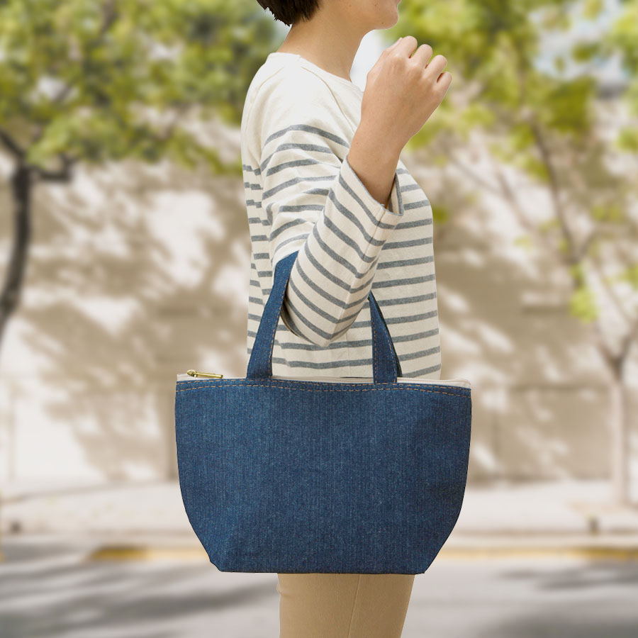 【シルク印刷必須商品】デニムライク保冷トート（Ｓ）