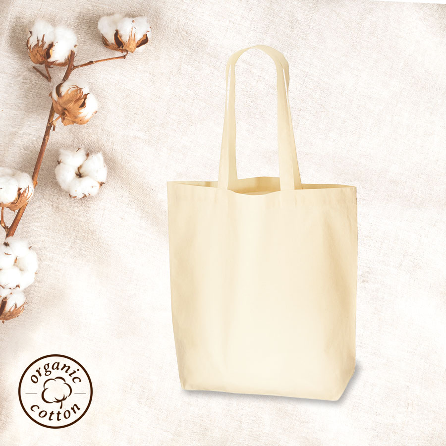 オーガニックコットンバッグ（Ｌ）ナチュラル