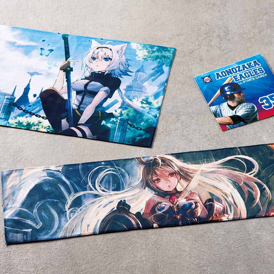 【印刷と吸水性のいいとこどり】コットンWフェイスタオル（size：各種）