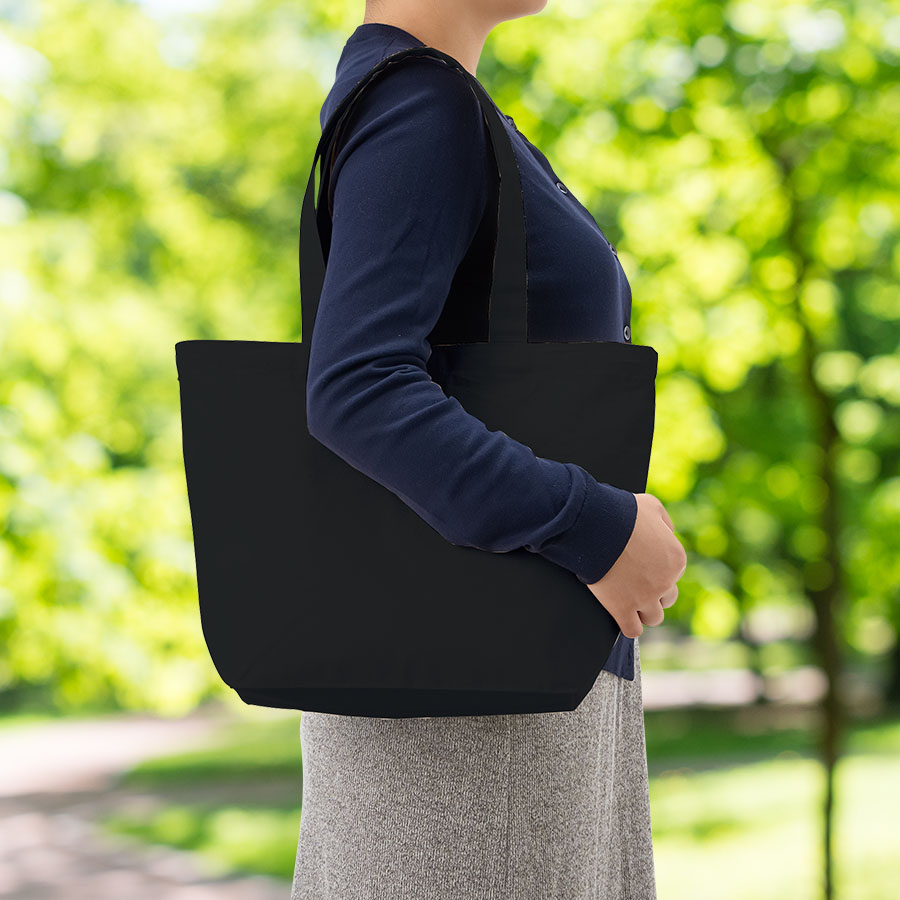 キャンバスベーシックファスナートート（M）