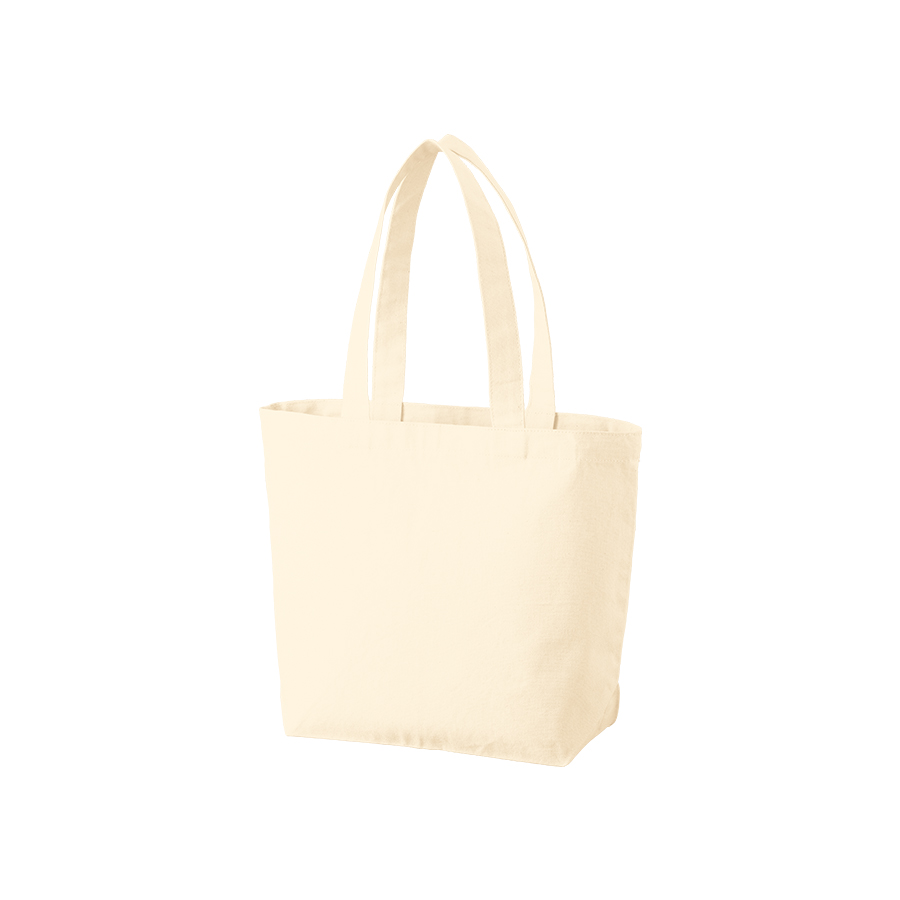 キャンバスベーシックファスナートート（M）　ナチュラル