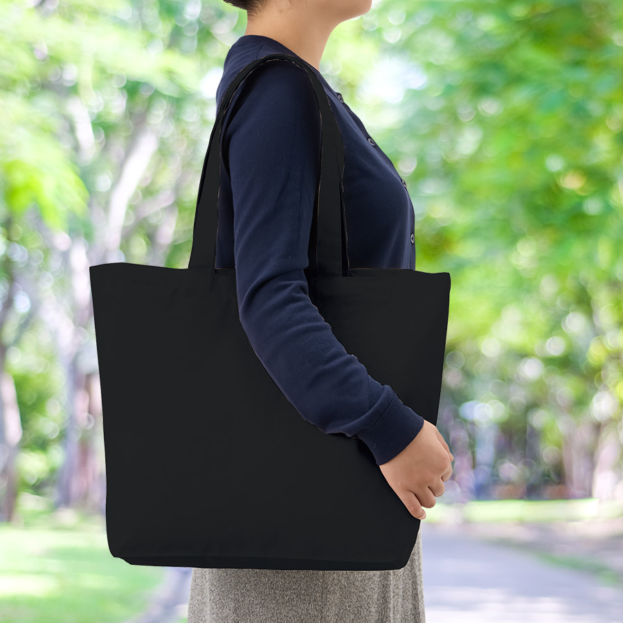 キャンバスベーシックファスナートート（L）