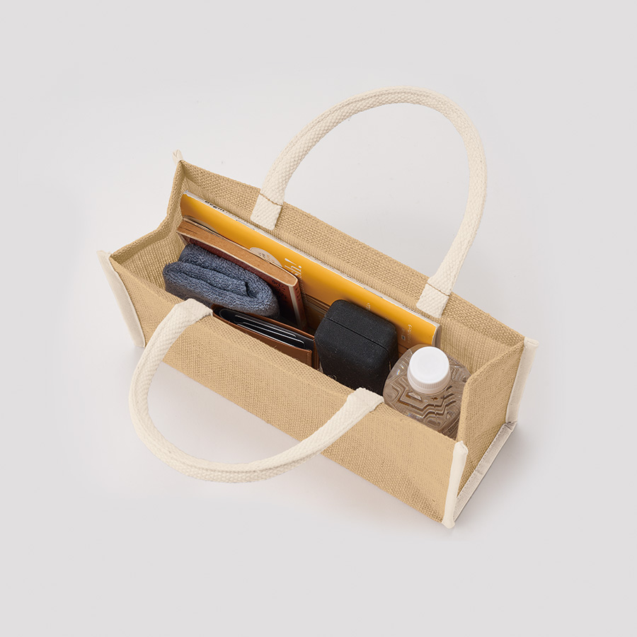 ジュートスクエアパイピングトート（M）