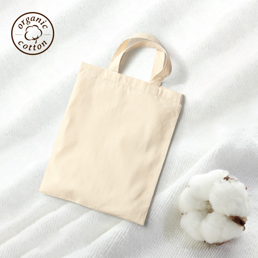 オーガニック厚手コットンA4フラットバッグ ナチュラル
