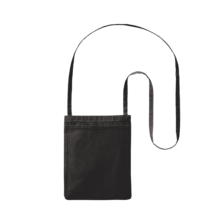 オーガニック厚手コットンポケットサコッシュ　ブラック