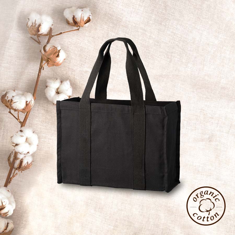 オーガニックコットンキャンバススクエアライントート