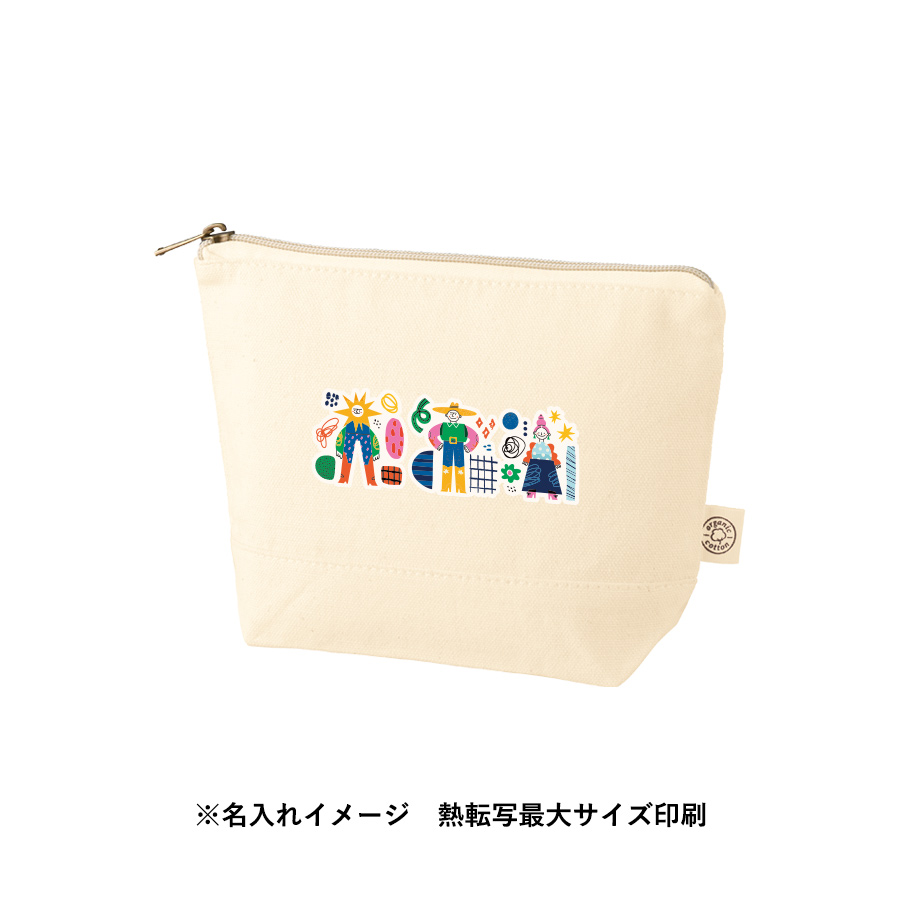 オーガニックコットンキャンバスデイリーポーチ（S）　ナチュラル