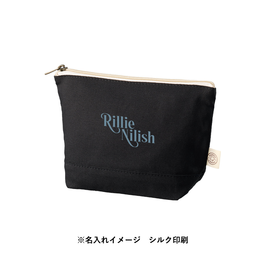 オーガニックコットンキャンバスデイリーポーチ（S）　ナイトブラック