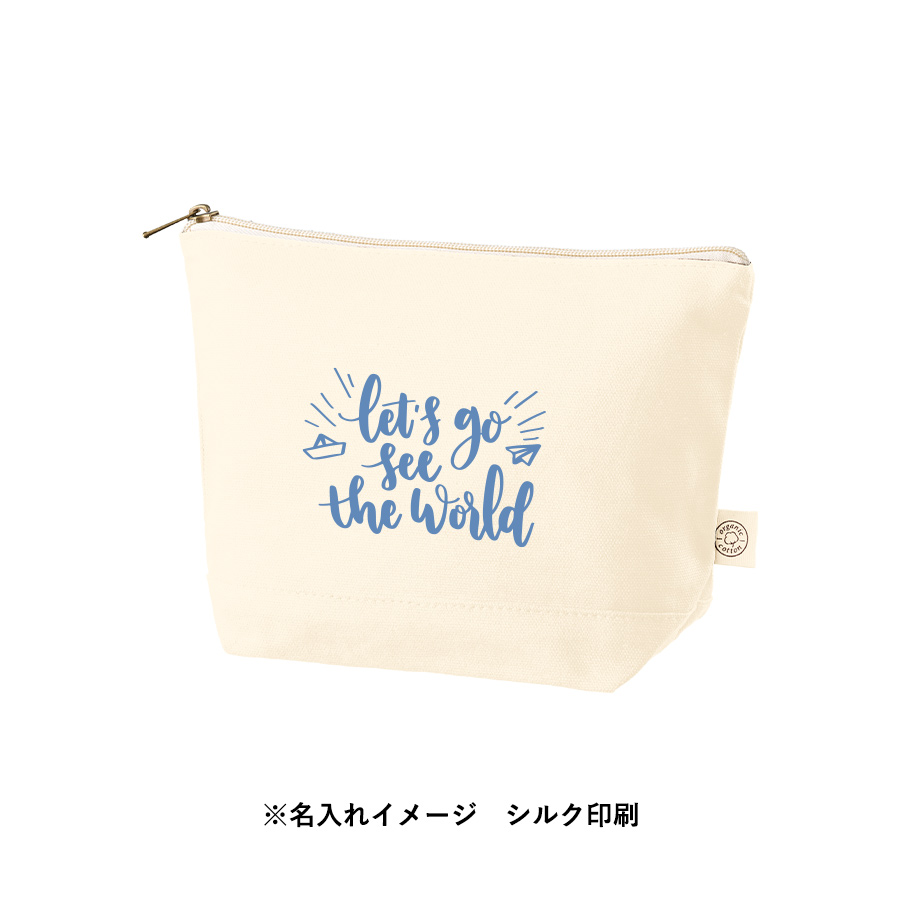 オーガニックコットンキャンバスデイリーポーチ（M）　ナチュラル