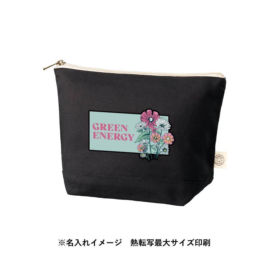 オーガニックコットンキャンバスデイリーポーチ（M）　ナイトブラック