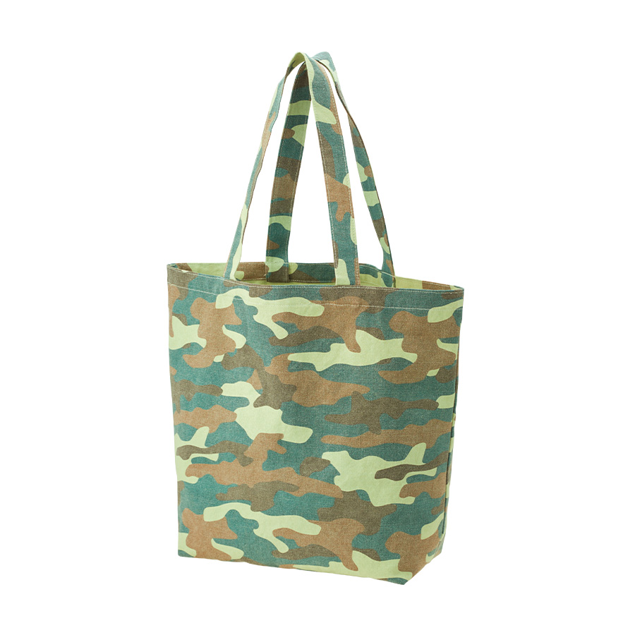 ライトウォッシュキャンバストート（L）　カモフラージュ