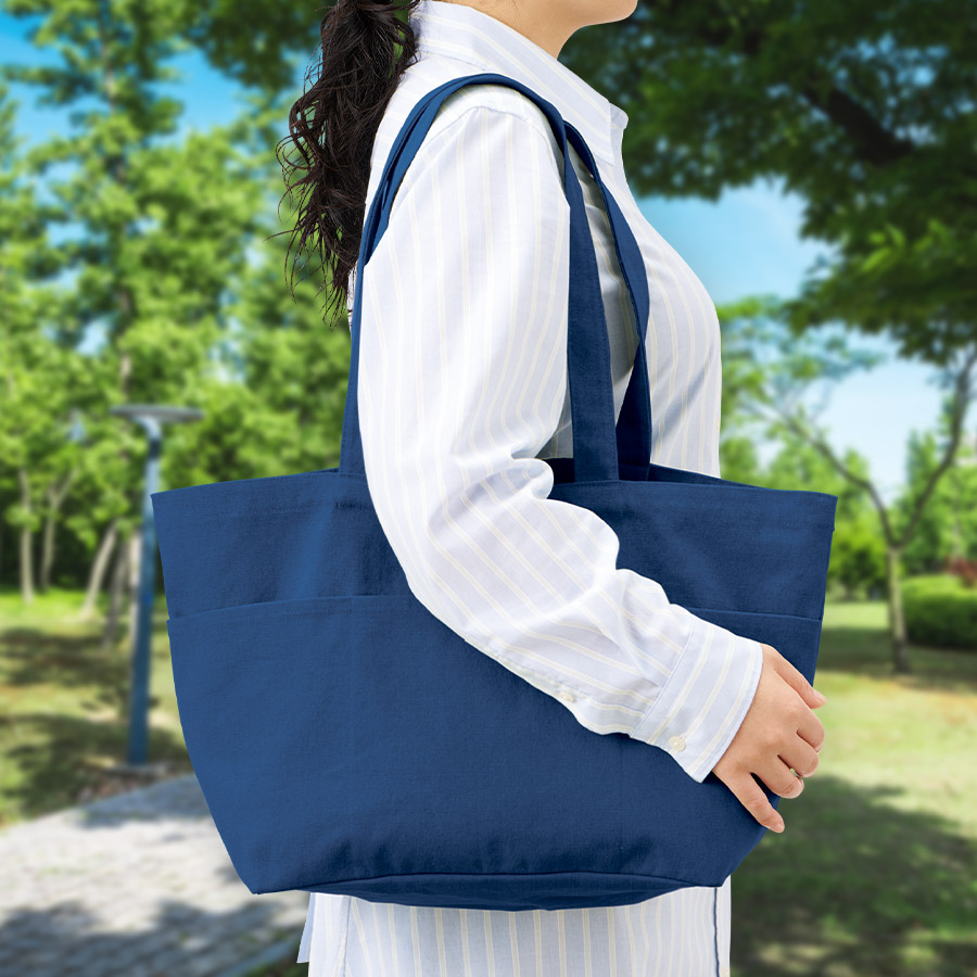 TR-1326ライトウォッシュキャンバスツールトート（L）