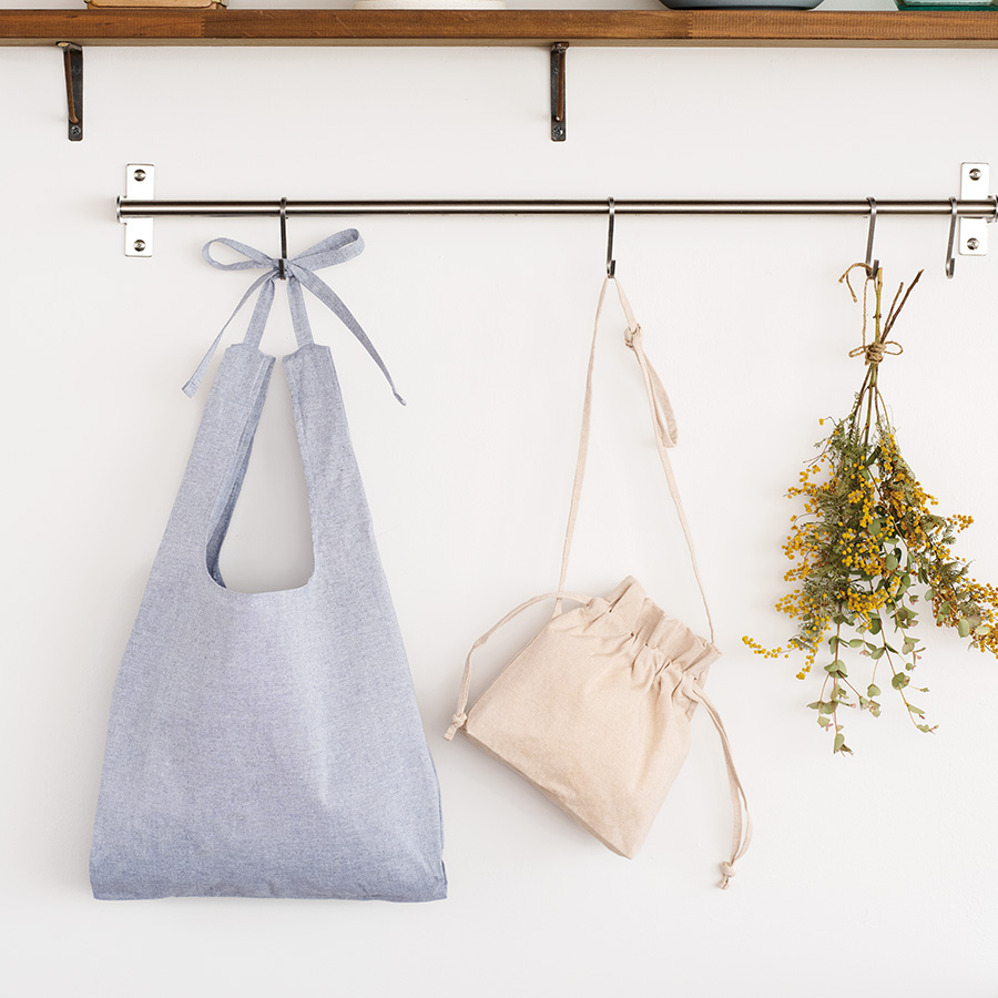 【アウトレット】シャンブリック巾着ショルダーバッグ