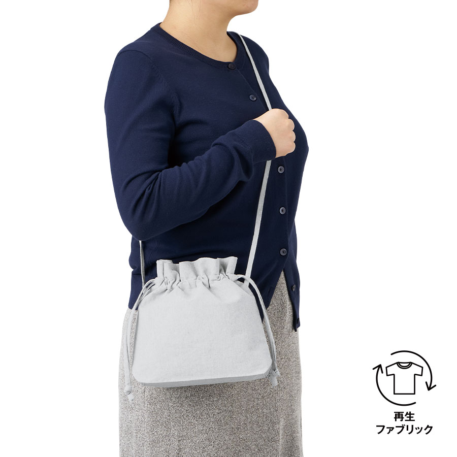 【アウトレット】シャンブリック巾着ショルダーバッグ