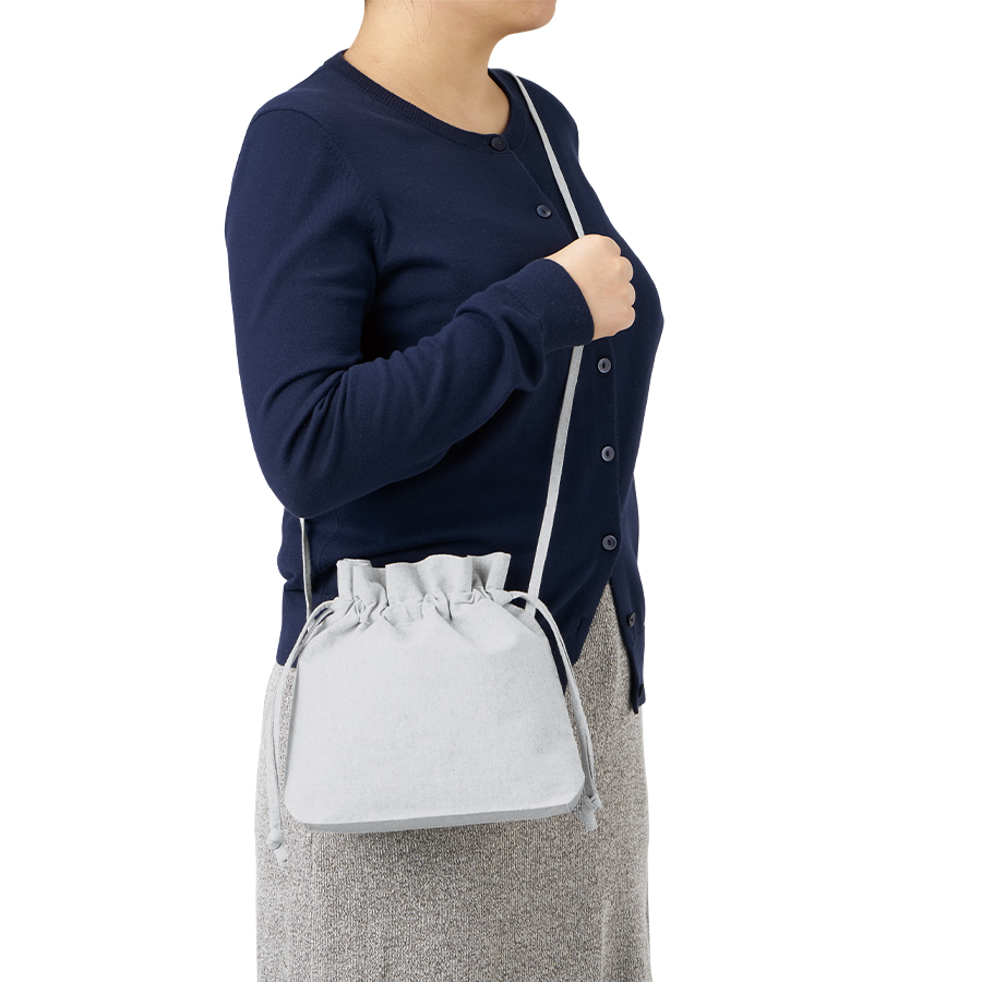 【アウトレット】シャンブリック巾着ショルダーバッグ