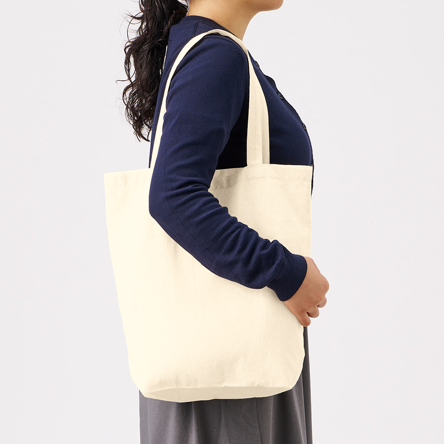 厚手コットンポケッタブルエコトート