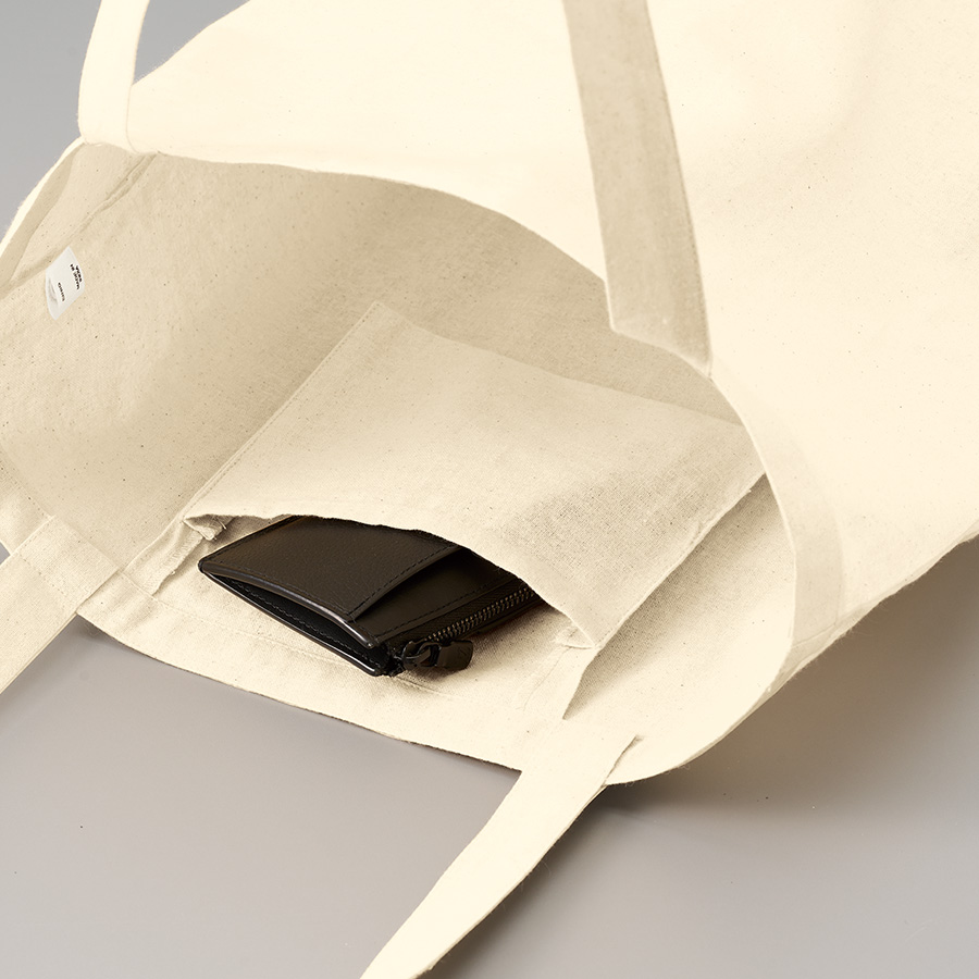 厚手コットンポケッタブルエコトート