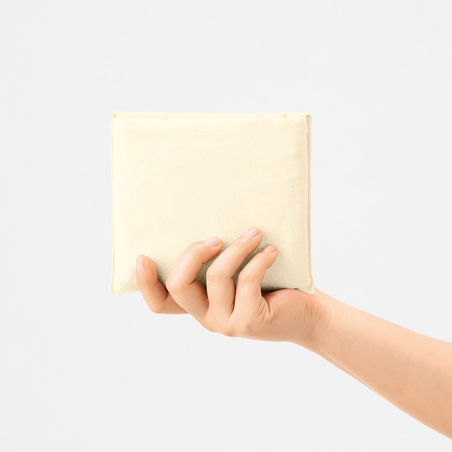 厚手コットンポケッタブルエコトート