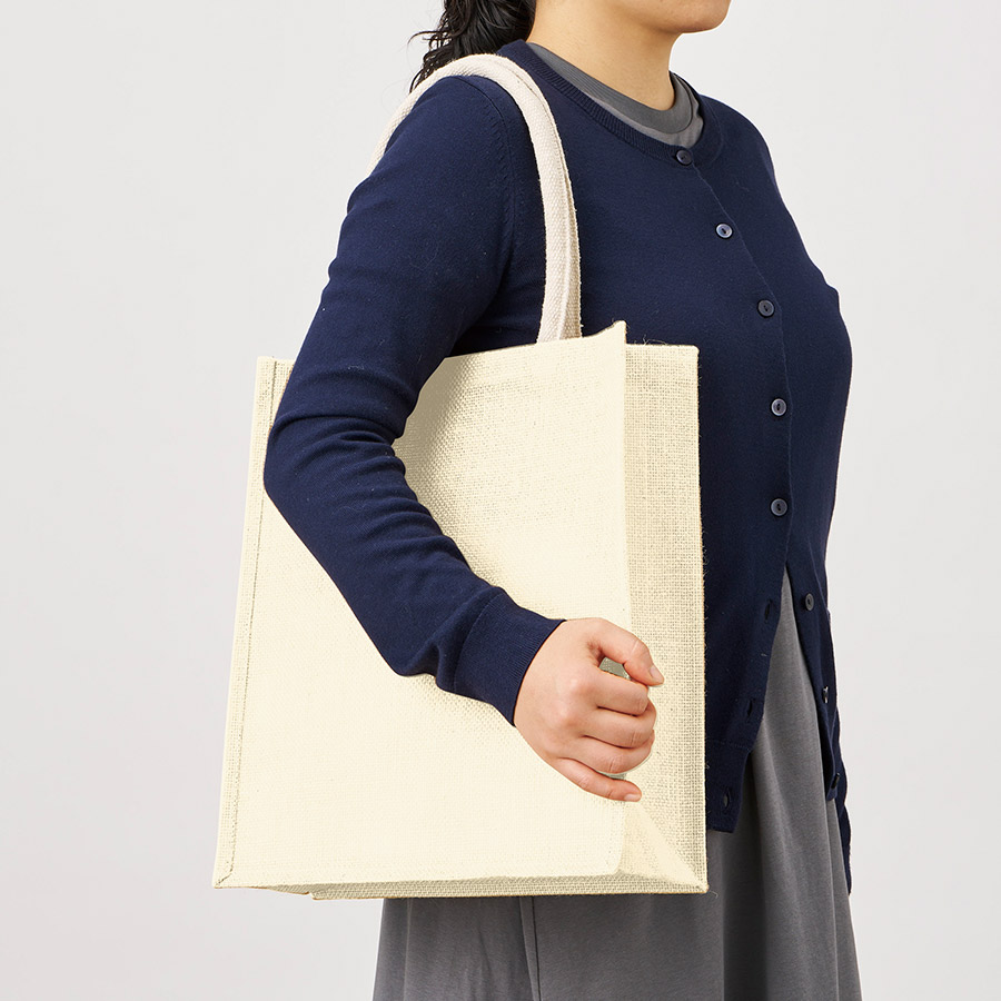 ジュートスクエアトート（ML）