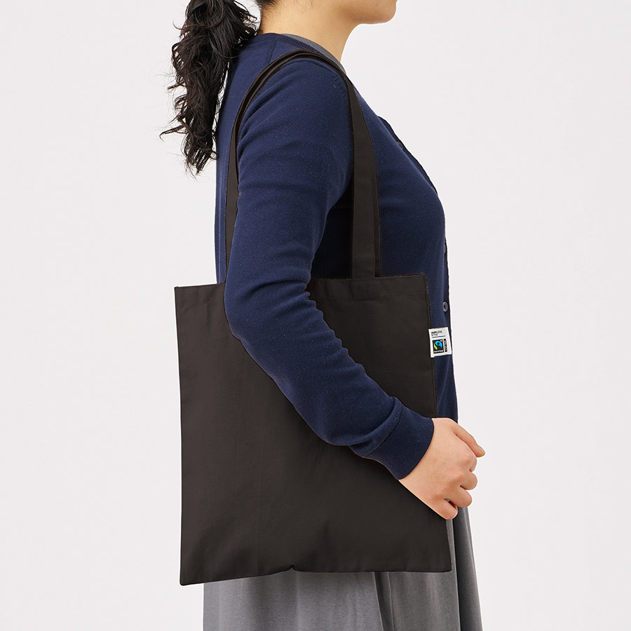 フェアトレードコットンカジュアルフラットバッグ（M）