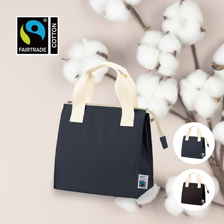 TR-1403フェアトレードコットンスクエア保冷トート（S）