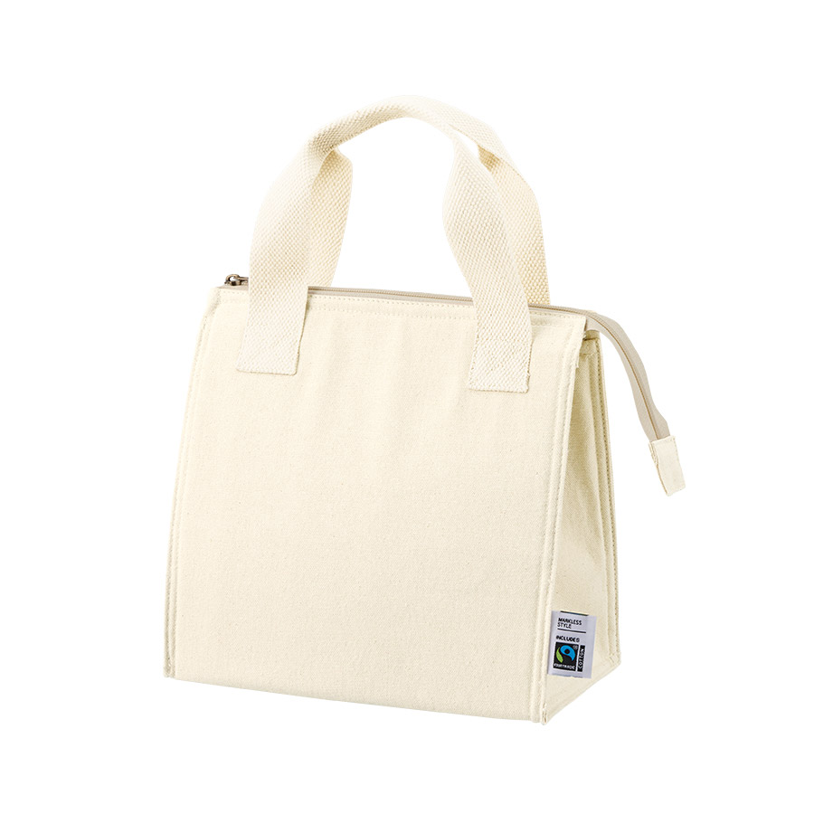 フェアトレードコットンスクエア保冷トート（S）　ナチュラル